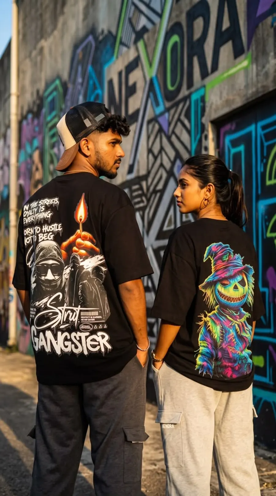 Original Gangster Tee — NEXORA back-print graphics