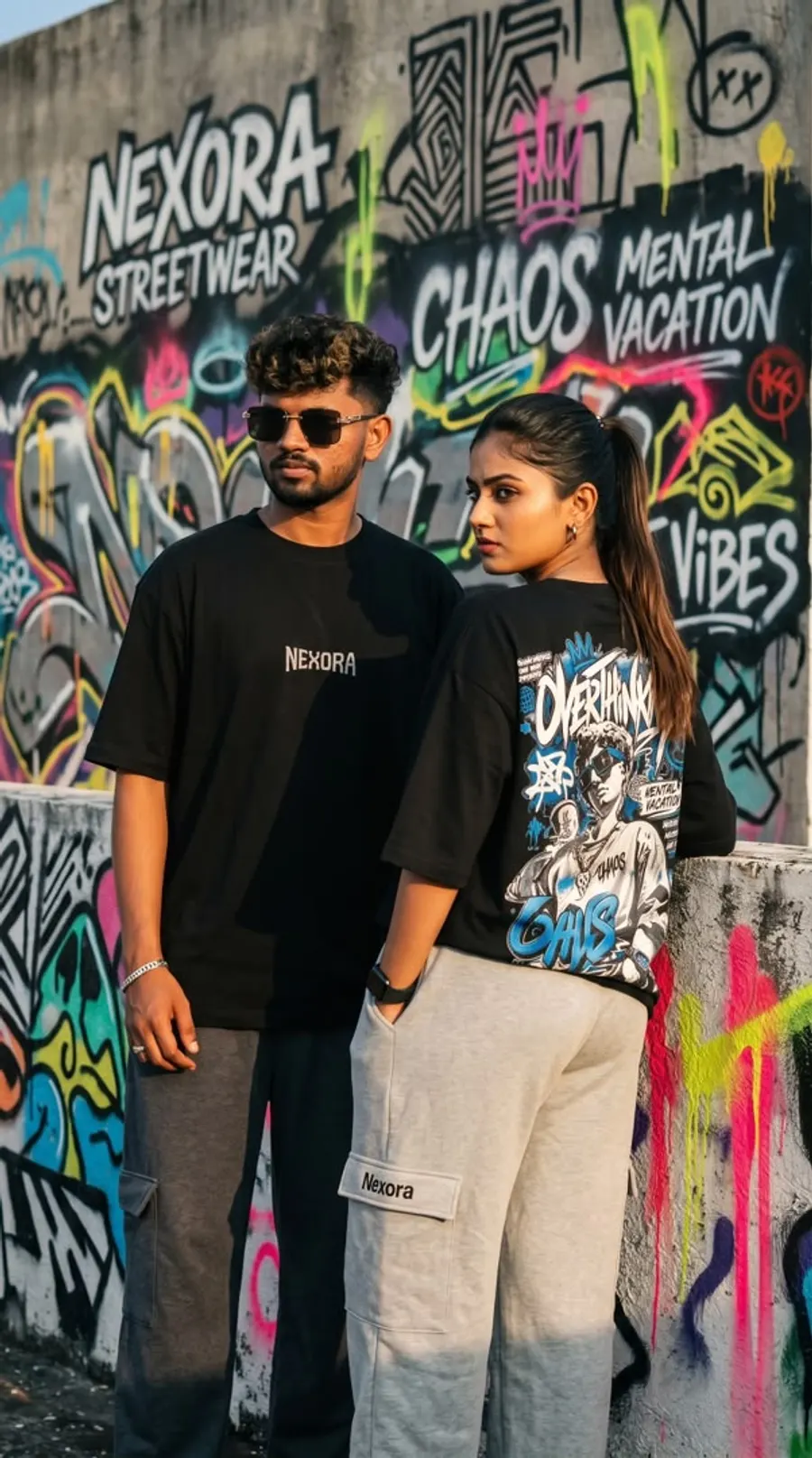 NEXORA black oversized pair